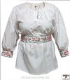 Folklórna košeľa dámska bavlnená zdobená - (FKD-03ba-z)