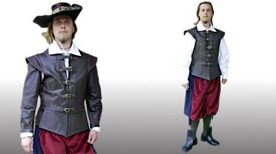 Vojenský barokový kostým