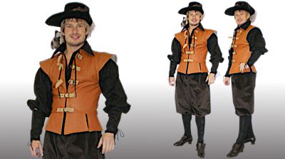 Vojenský barokový kostým