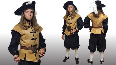 Pánsky barokový vojenský odev