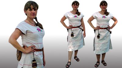 Dámske ľanové šaty z ručne tkaného ľanu