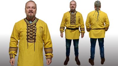 Zdobená etno tunika s rodovými výšivkami