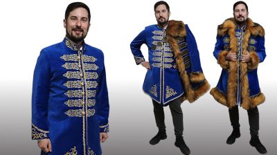 Pánsky zamatový uhorský šľachtický kostým