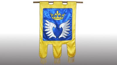 Saténová zástava farnosti - obec Kotešová